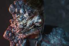 A character from Directive 8020 with bulbous alien flesh growing from the side of their face.
